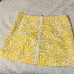 Lilly Pulitzer yellow mini skirt